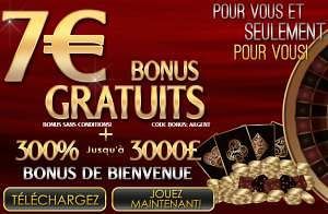 code bonus pour 7€ ratuits